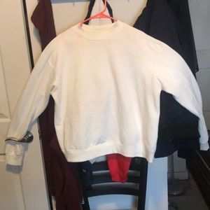 Forever 21- white thin sweatshirt with no hood!
